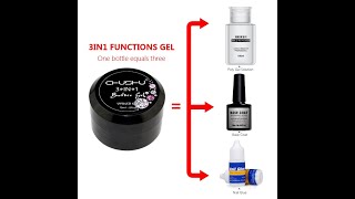 New 3in1 Nail GEL Glue Extension Builder Gel For Nail False Tips Nail Adhesive Tools Fast Extension screenshot 5