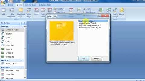 ACCESS QUERY DESIGN AND WIZARD