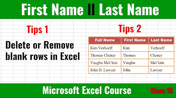 How to Split full Name to First and Last Name in Excel ll Separate Names in Excel ll Bivash Academy