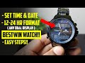 How to Set Time on Bestwin Watch | Bestwin Analog &amp; Digital Watch Time &amp; Date Setting!! 