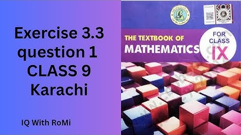 Exercise 3.3 qno 1 class 9 chapter 3 | algebraic expression and formulae ex3.3 | karachi math class9