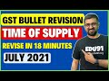 Time Of Supply In GST | Time of Supply In 18 Minutes | GST Bullet Revisions By Neeraj Arora |
