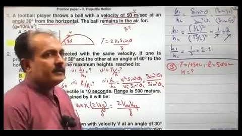 problems of projectile motion by spsc Sindh academy umerkot leactures numerical first year physics
