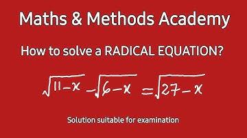 How to solve a Radical Equation? | How to solve Polynomials? | Step by Step Algebra Tutorial