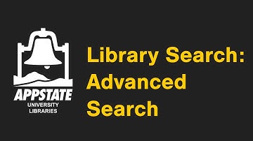 Library Search: Advanced Search