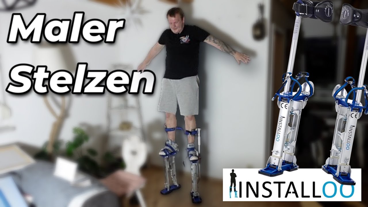 STELZEN testen von INSTALLOO | MALER auf ARBEITSSTELZEN | Patrick Zeller