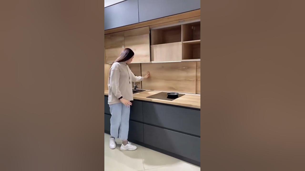 Kitchen mein furniture naya design 2024 woodworking subscribe like 😱😱📸 YouTube