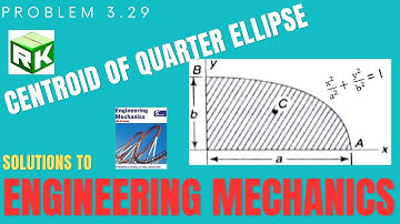 Engineering Mechanics, Problem 3.29, Timoshenko, Centroid, Center of Gravity, Ellipse