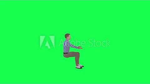 Animated employee working with computer green screen chroma key video YouTube Free download meme 4k