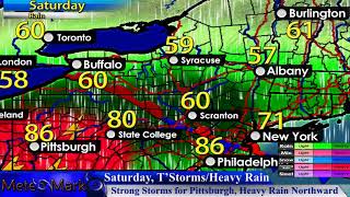 Storms and Heavy Rain Saturday, Unsettled Weather Pattern , May 10, 2018