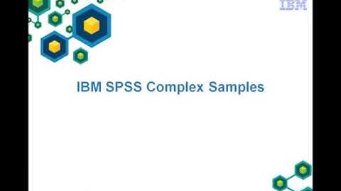 IBM SPSS Complex Samples Demo