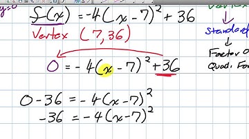 How to Learn and Solve for x-intercepts using Vertex Form Grade 11 mixed Lesson 4.5