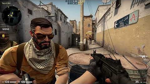 CS:GO Gameplay (Dust II, Expert Bots) 8-0