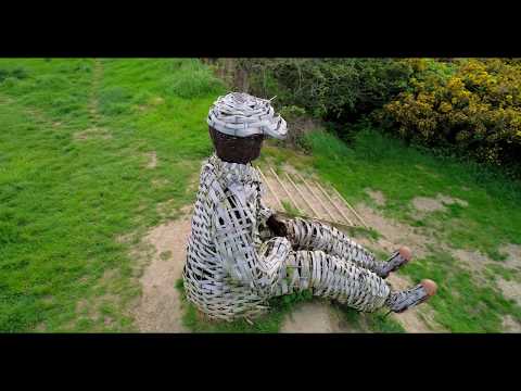 The Wicker man by drone. Co Durham, UK.