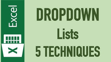How to create Drop down Lists in Excel. 5 Techniques to help you master it.