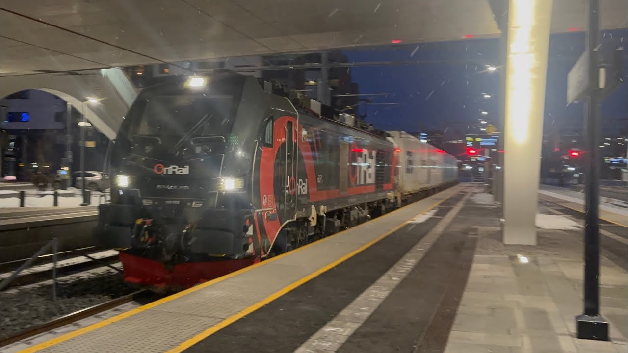 Onrail GT 5910 passing Drammen station #cargotrain #norway #drammen  #locomotive #trainspotting