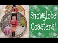 HOW TO MAKE SNOWGLOBE COASTERS WITH RESIN