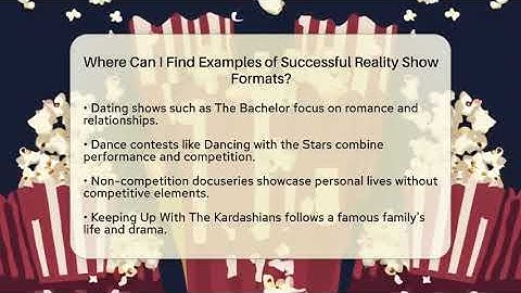 Where Can I Find Examples of Successful Reality Show Formats? - The Reality Radar