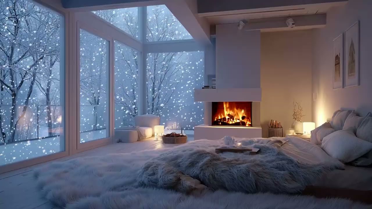 Soothing Piano Firelight | Warm Cozy Ambience for Study & Reading