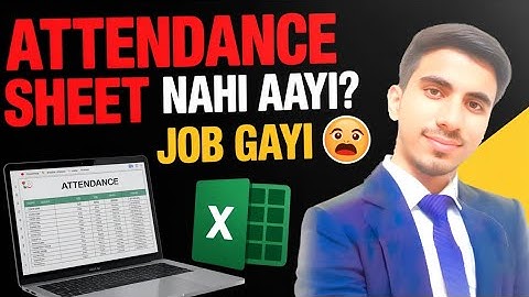 Attendance Sheet Nahi Aayi? Job Gayi 😱 | Excel Attendance Sheet 2025 Tutorial