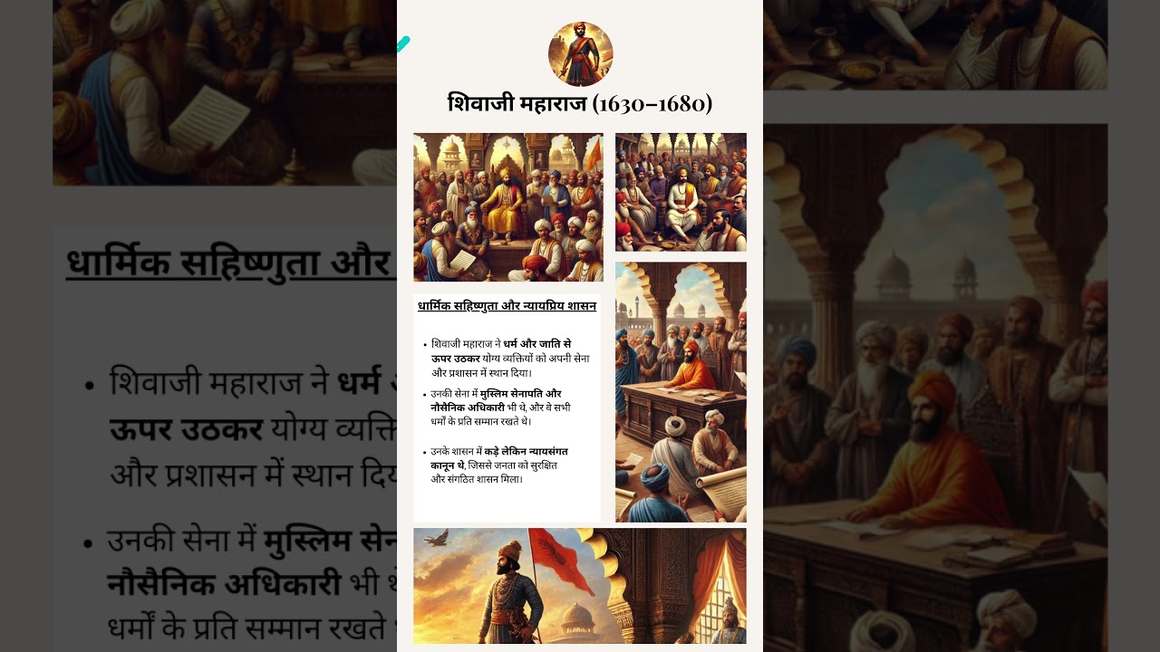Shivaji Maharaj: A Just Ruler & Promoter of Religious Tolerance | Maratha Governance - Hindi