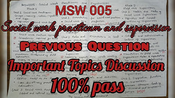 MSW 005|Important topics|IGNOU|MSW Online classes|Previous Questions|Exam preparation|100% pass mark