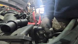 2007 Audi RS4 upper coolant hose connecting pipe replacement