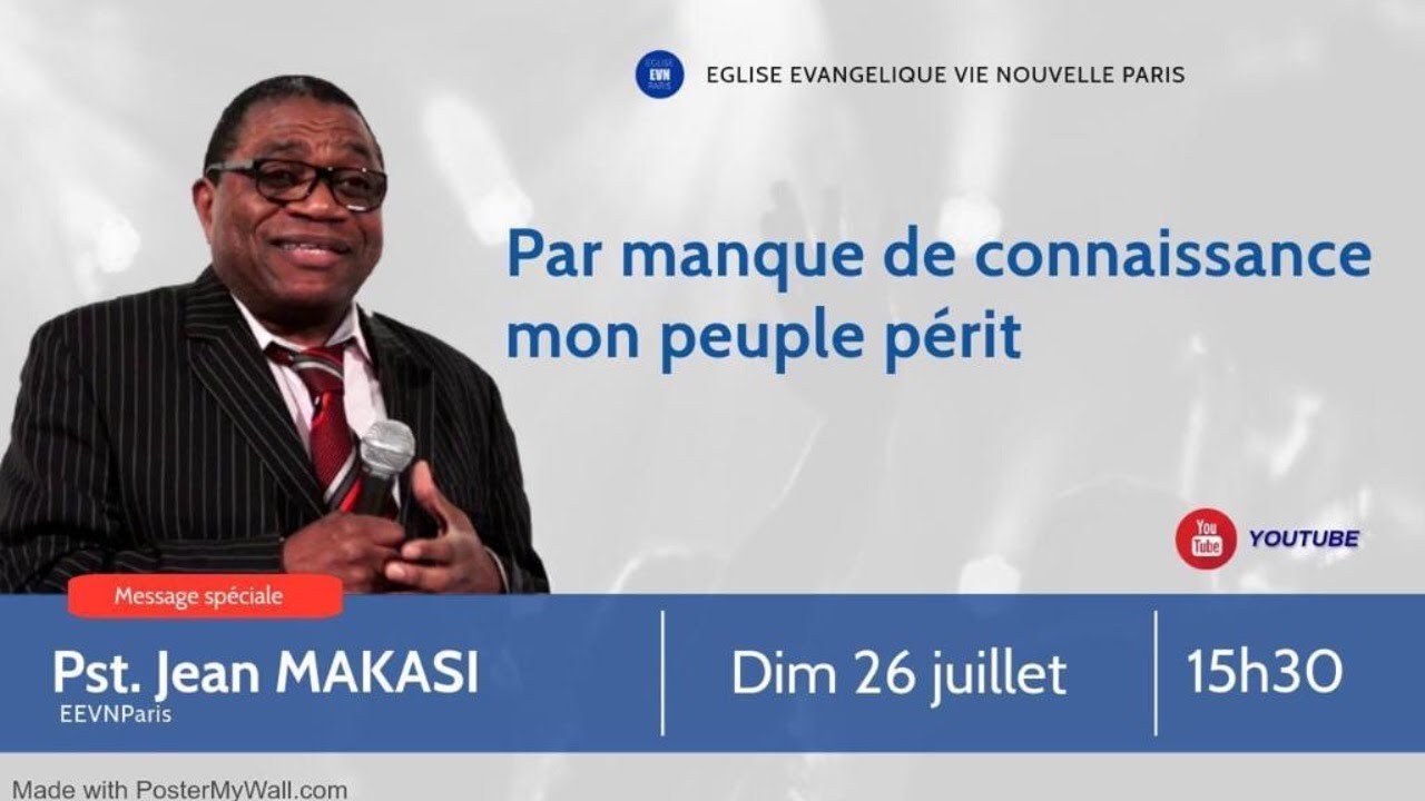 Par manque de connaissance mon peuple périt (Le message commence à 27:
