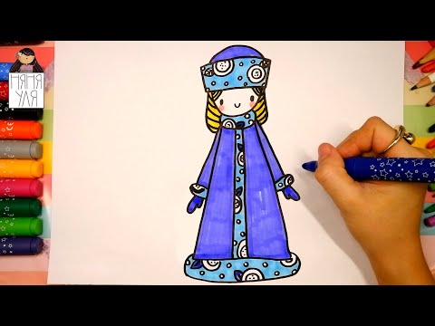 Как нарисовать СНЕГУРОЧКУ  | Новогодние рисунки для срисовки | НЯНЯ УЛЯ - Уроки рисования для детей