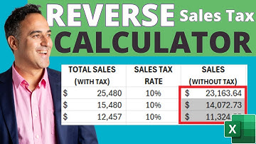 How to Calculate Reverse Sales Tax in Excel