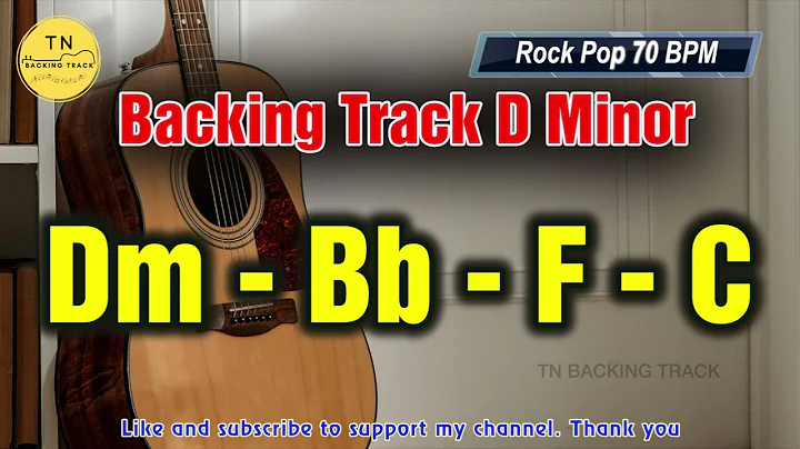 Rock Pop BACKING TRACK D Minor | Dm Bb F C | 70 BPM | Guitar Backing Track