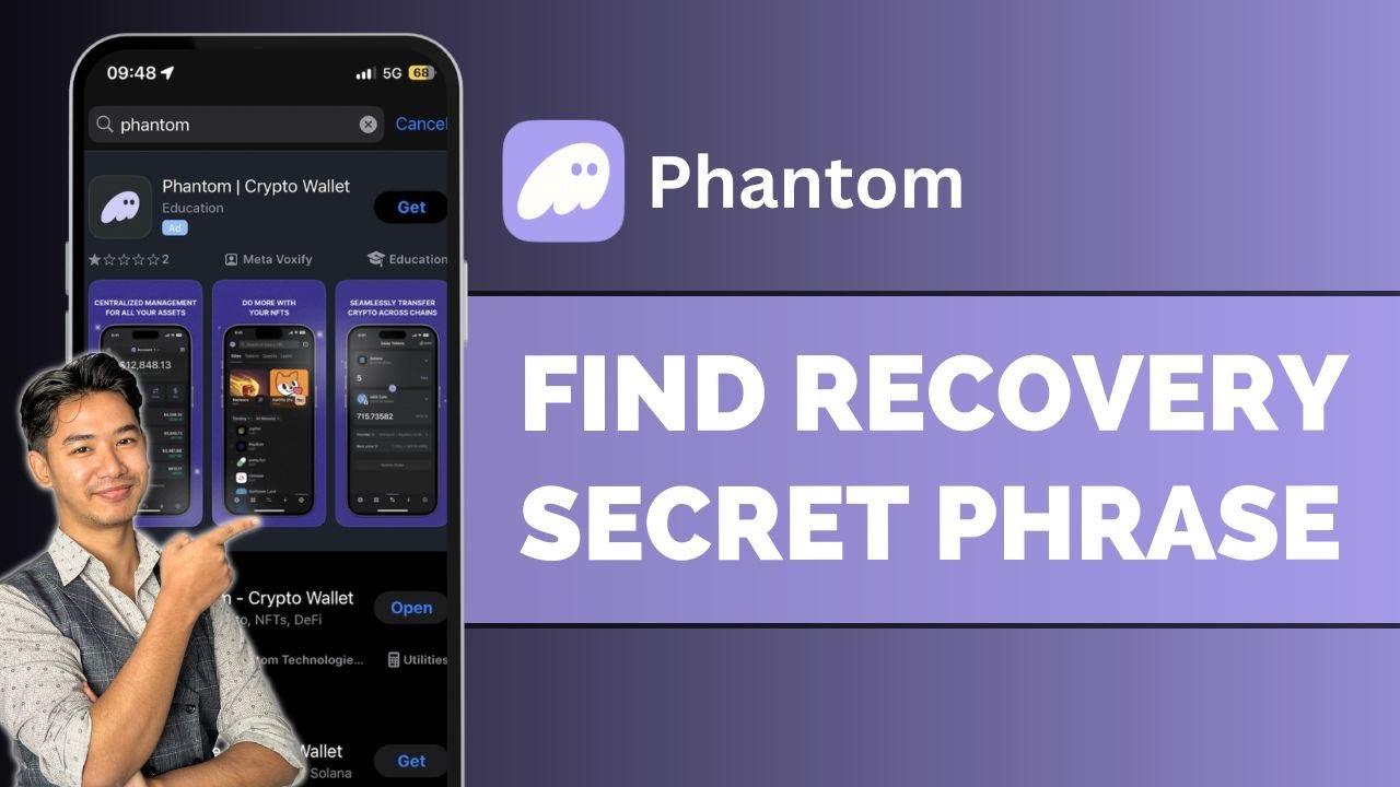 Where Do I Find My Secret Recovery Phrase in Phantom Wallet ! - YouTube