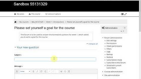 #502 Moodle Forum: Using a Q and A Forum to encourage independent thought
