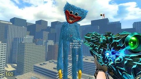 HUGGY WUGGY FROM POPPY PLAYTIME HUNTS DOWN THE CITY! | GARRY