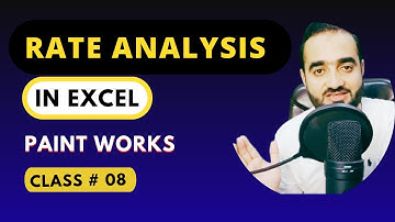 How to create Rate analysis in Excel | Rate analysis For Paint Works In Excel | By  Mudassir Afraz