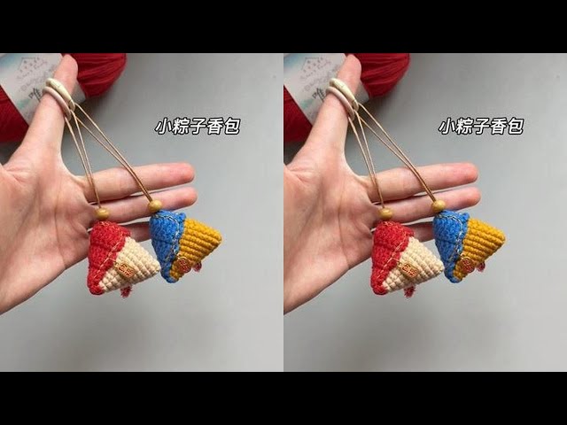 Retro Zongzi Incense Bag Crochet Tutorial by Susu Jie - YouTube