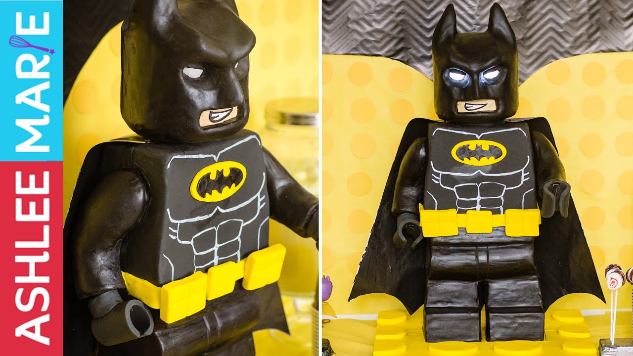 How to Make A Standing Lego Batman Cake - YouTube