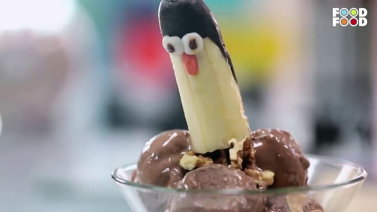Banana Walnut Chocolate Ice Cream | Chocolate Banana Ice Cream  | Homemade Ice cream | FoodFood