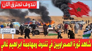 عاجل مخيمات ندوف تشتعل ضد قيادات البوليساريو والسكان يهاجمون ابراهيم غالي في الرابوني 