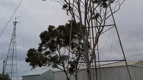 10 GHz EME 1.8 m dish +60 kmh wind, 11db sun noise