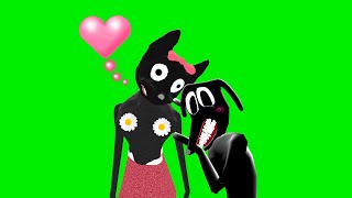 Cartoon DoG in love...? Green screen [ trevor henderson ]