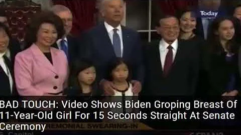 BAD TOUCH Video Shows Biden Groping Breast Of 11 Year Old Girl For 15 Seconds Straight At Senate Cer