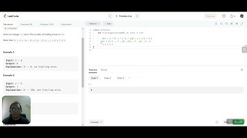 factorial trailing zeros | Python | LeetCode