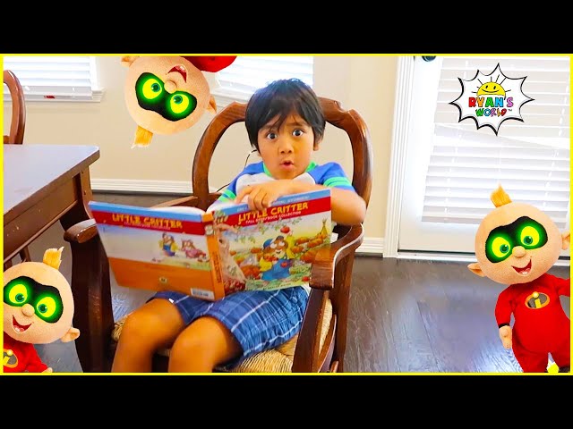 Ryan babysits Jack Jack Pretend Play with 1 hour compilation for kids! class=