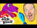 Brincadeira de Safari de Dinossauros com Steve and Maggie Brasil para Crianças | Fale Português