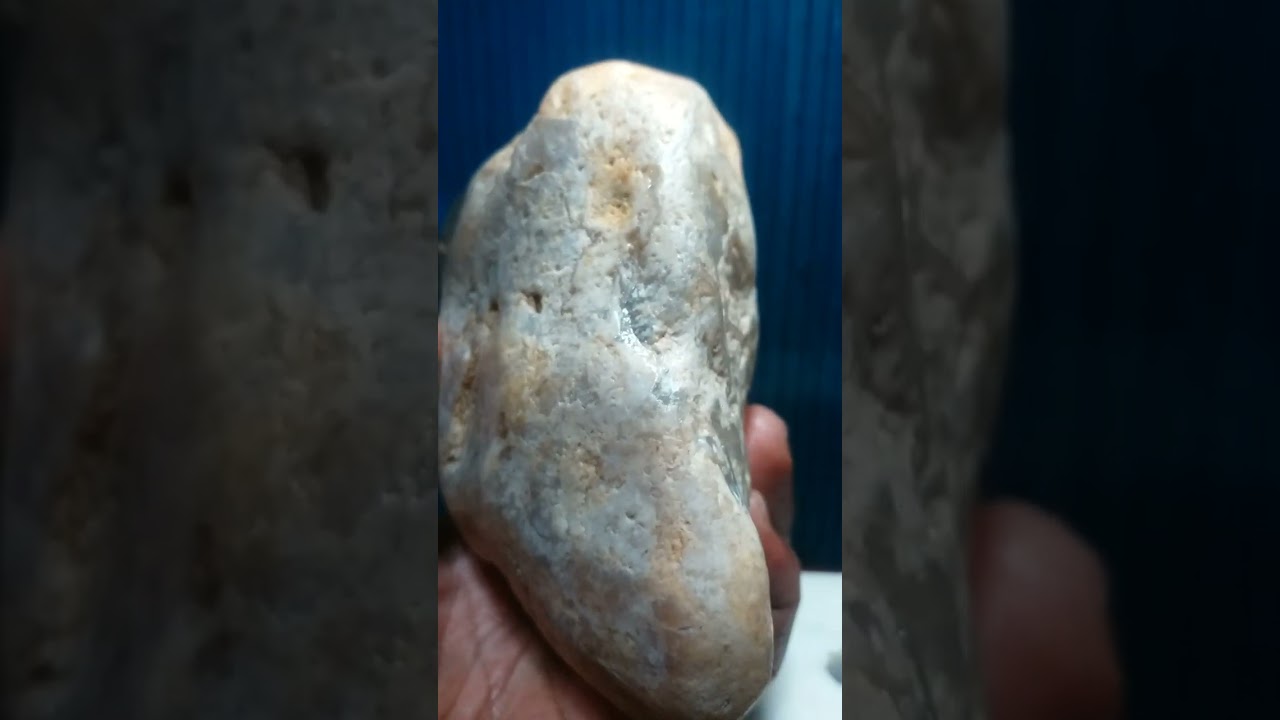 Gemstones, white chalcedony spherical shape beach finds 