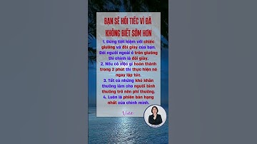 Bạn Sẽ Hối Tiếc Vì Đã Không Biết Những Điều Này Sớm Hơn! #violethannguyen #songhanhphuc  #anvui