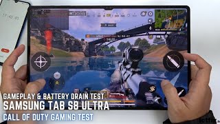 Samsung Tab S8 Ultra Call of Duty Mobile Gaming test | Snapdragon 8 Gen 1, 120Hz Display
