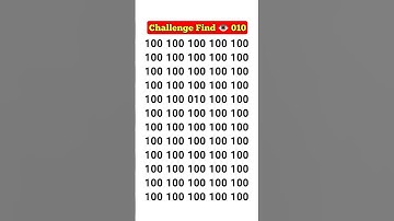 Brain Teaser: Challenge yourself to spot 010 in just 5 seconds!