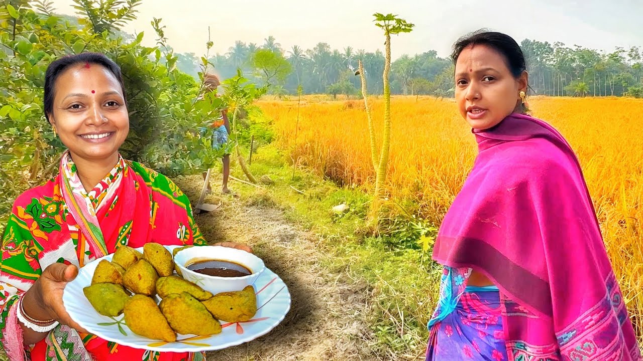 আজ বাগান পরিষ্কার হল, সন্ধ্যায় নতুন আইটেম পালং সিঙাড়া বানালাম, দুপুরে লাউয়ের চাটনি, দিনটা জমে গেল